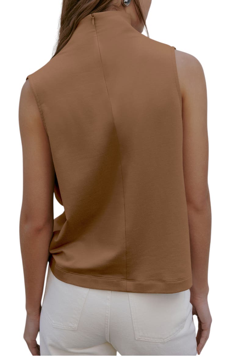 Finch French Terry Funnel Neck Top, Alternate, color, CHESTNUT BROWN