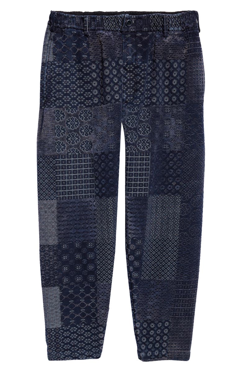 4SDesigns Elastic Waist Cotton Blend Jacquard Pants, Alternate, color,