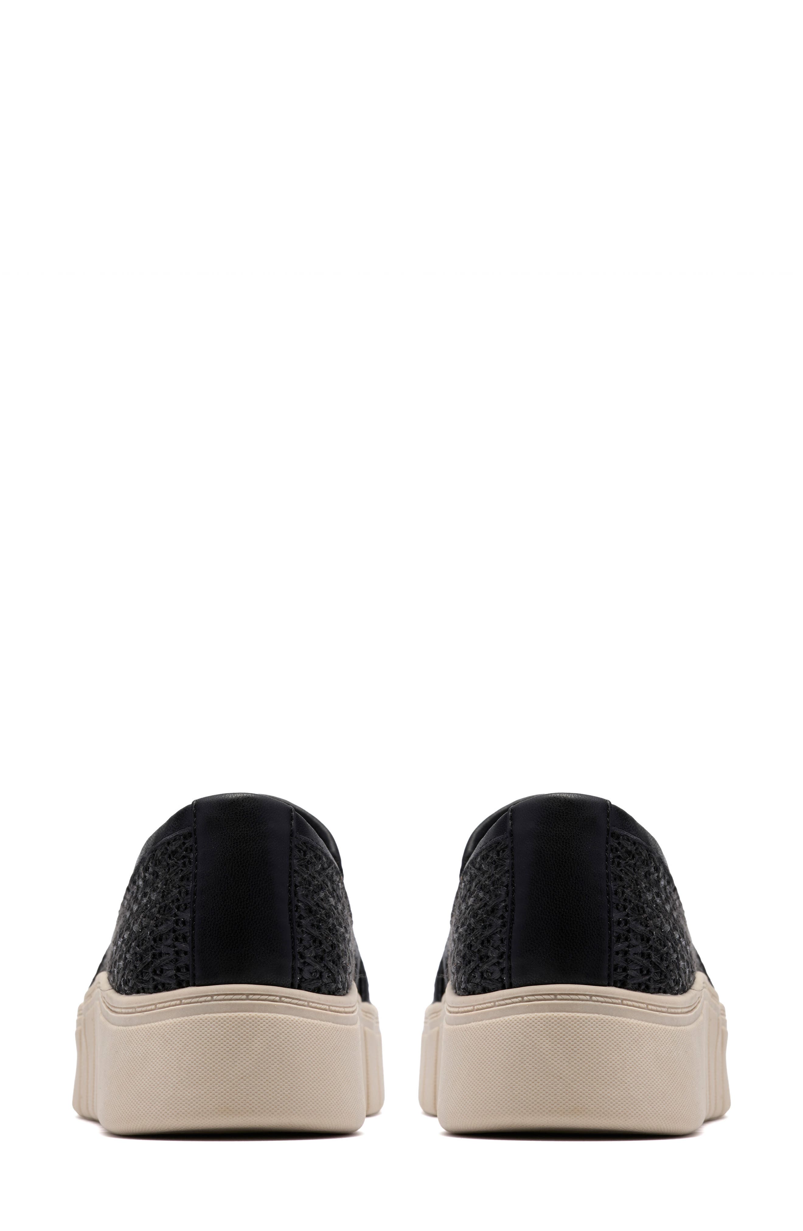 Clarks<sup>®</sup> Mykah Shine Platform Slip-On Sneaker - Wide Width Available, Alternate, color, Black Interest