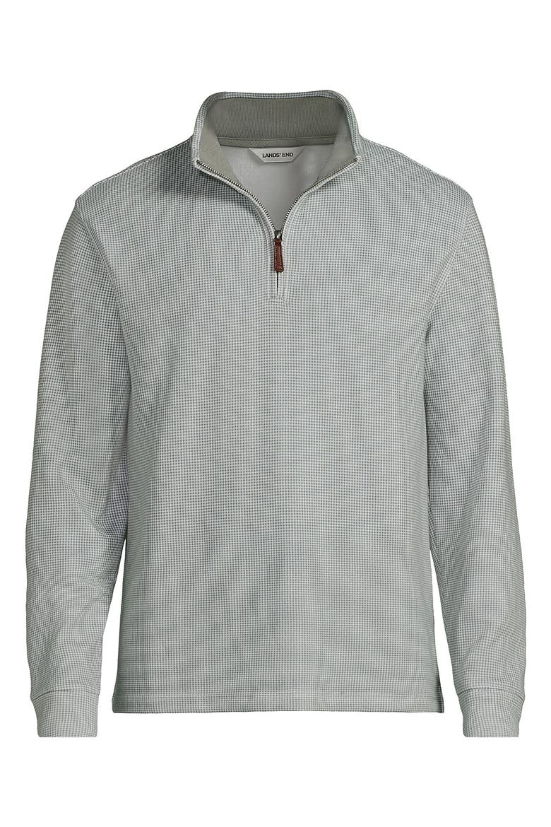 Bedford Rib Casual Quarter Zip Sweater, Alternate, color, Granite Mini Gingham