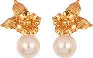 Jennifer Behr Rici Faux Pearl Flower Earrings