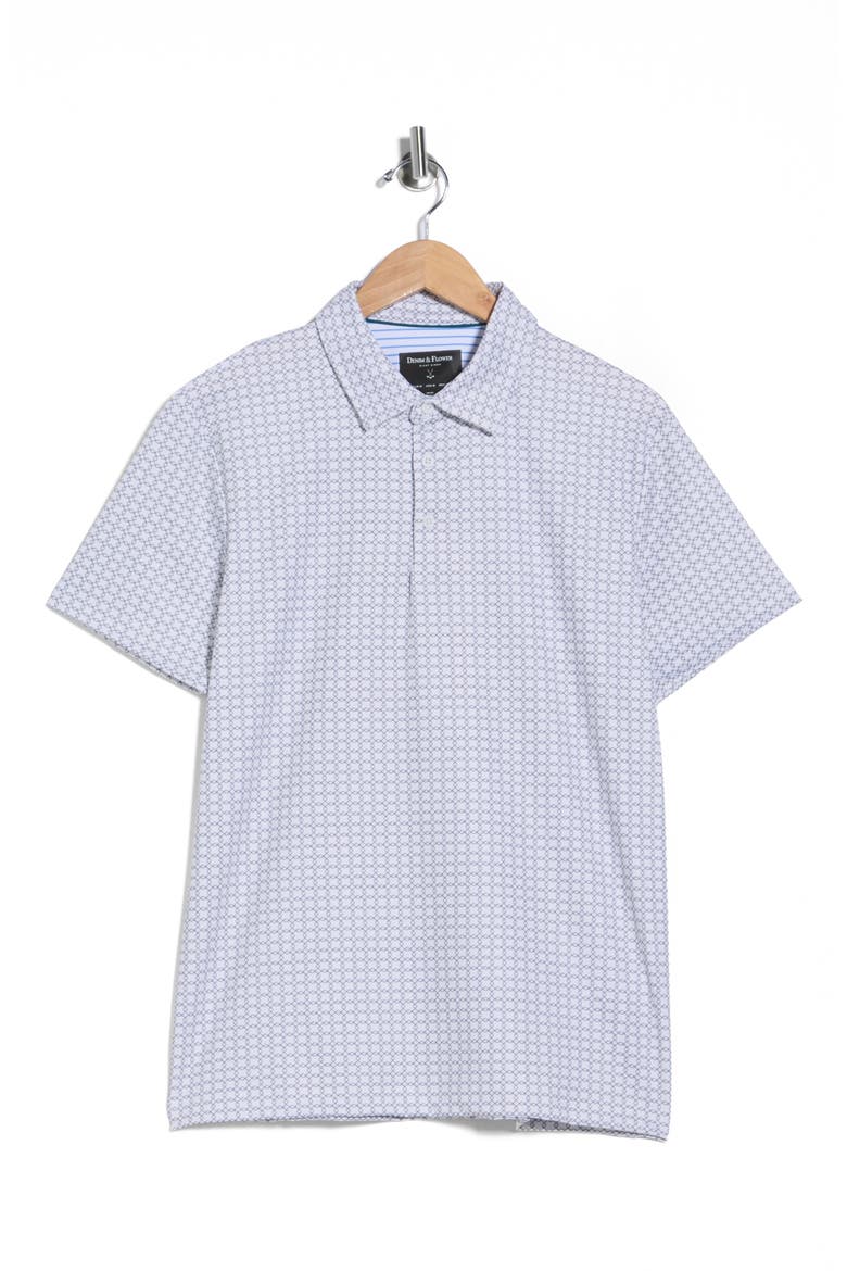 Geo Print Polo, Alternate, color, WHITE