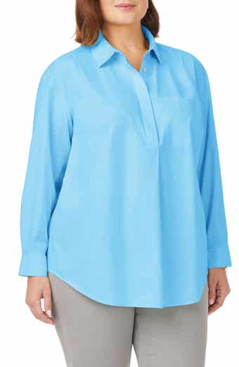 Foxcroft Lacey Non-Iron Popover Tunic Top