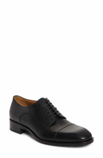 Christian Louboutin Greggo Leather Oxford Shoes Black