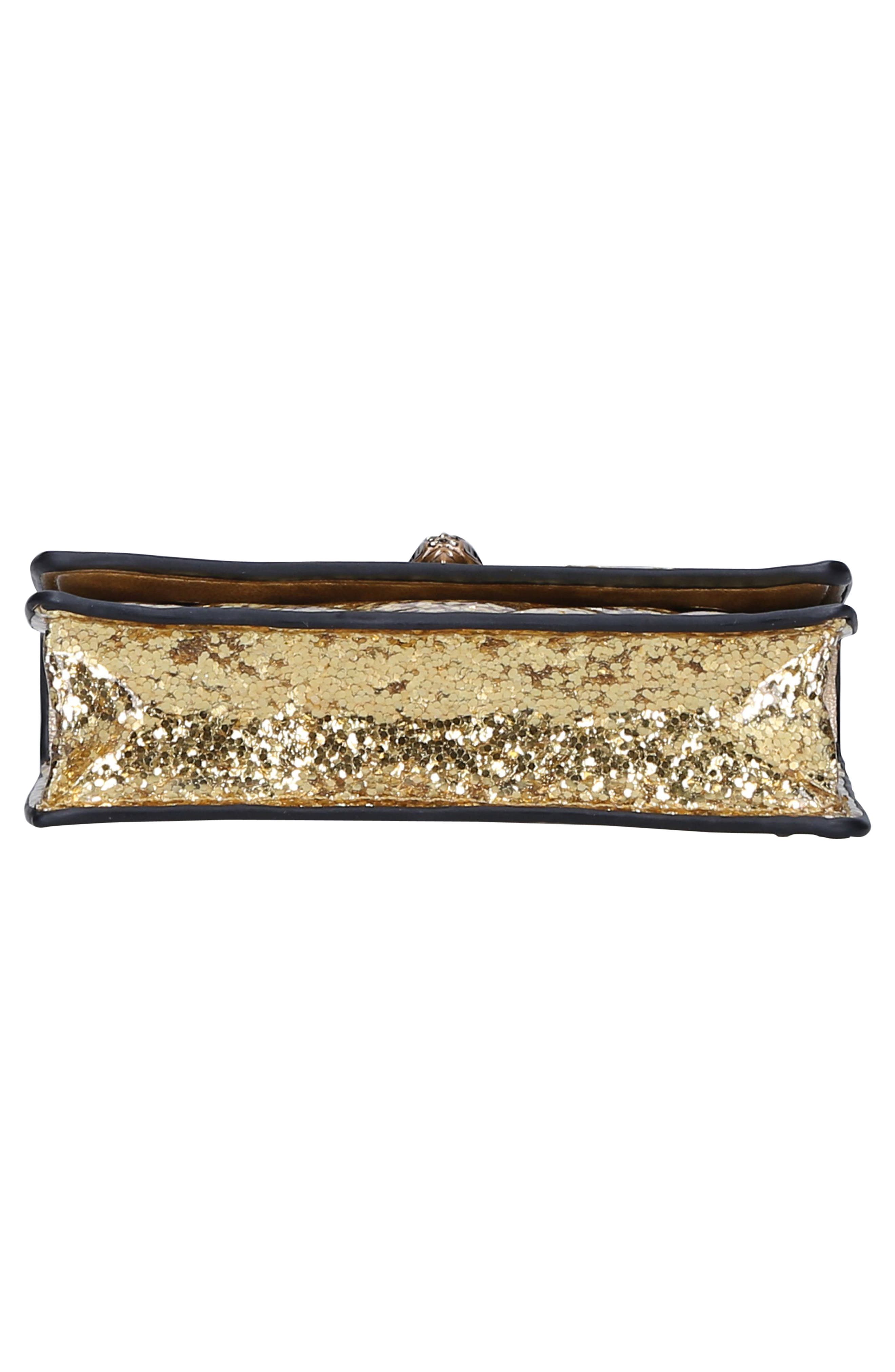 Micro Kensington Glitter Quilted Crossbody Bag, Alternate, color, GOLD
