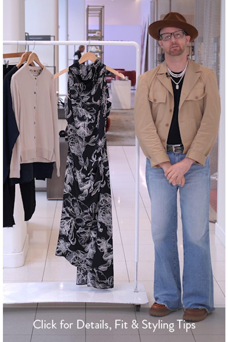 Floral Asymmetric Hem Maxi Dress video