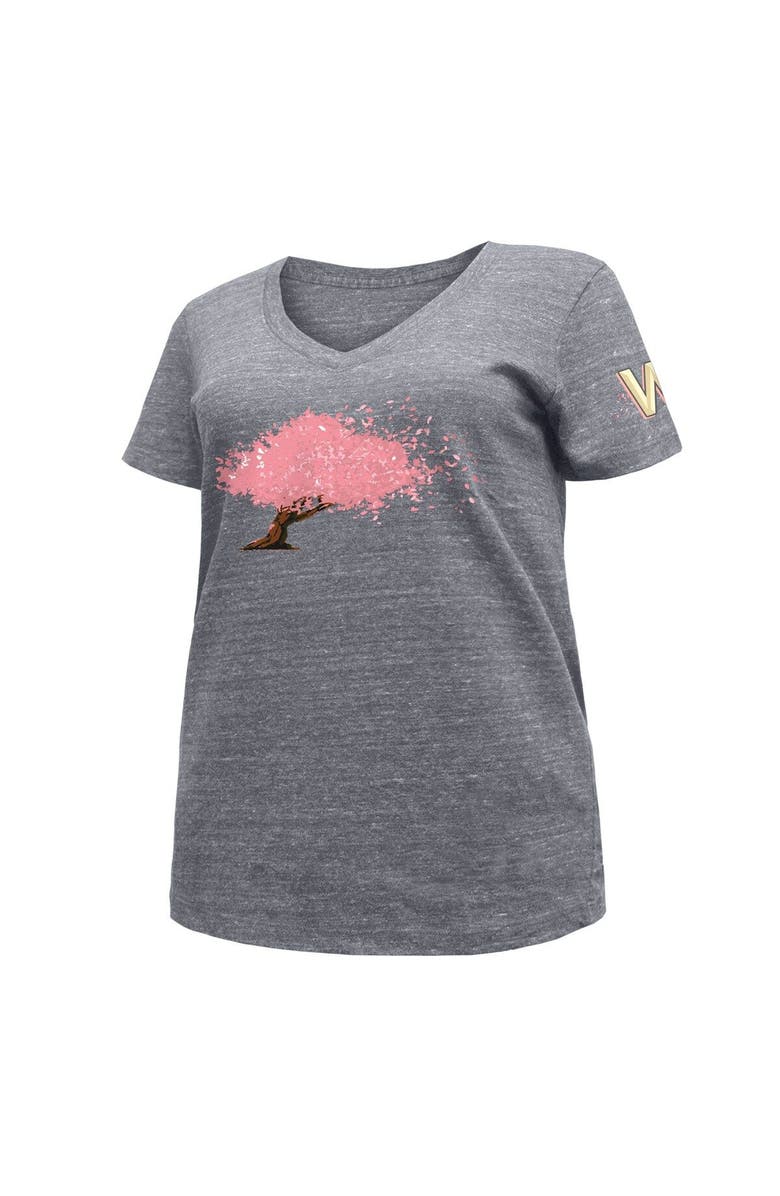 New Era Women's New Era Gray Washington Nationals 2022 City Connect Plus Size V-Neck T-Shirt, Alternate, color, 