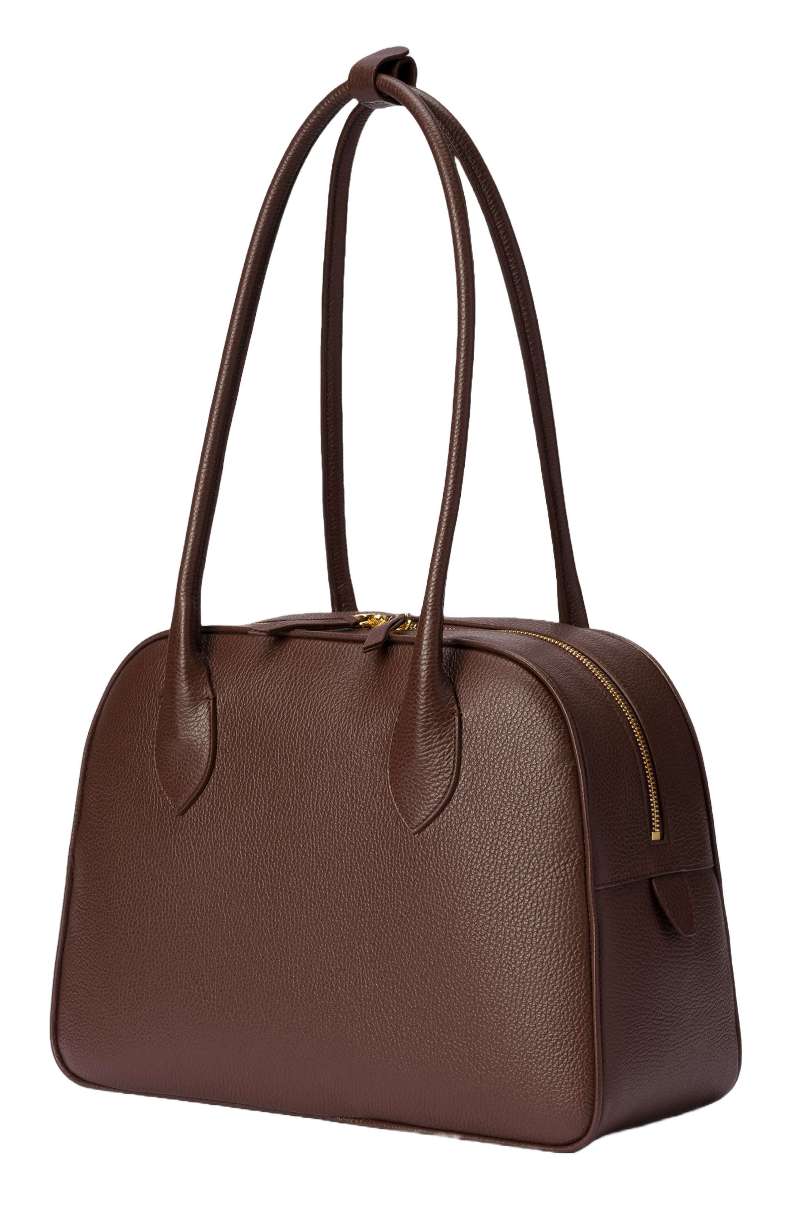 Leather Autostrada Tote Bag, Alternate, color, Brown