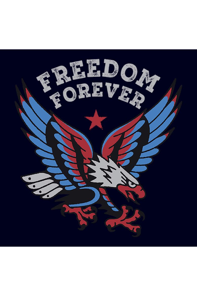 Juniors Lost Gods America Freedom Forever T Shirt, Alternate, color, Navy Blue