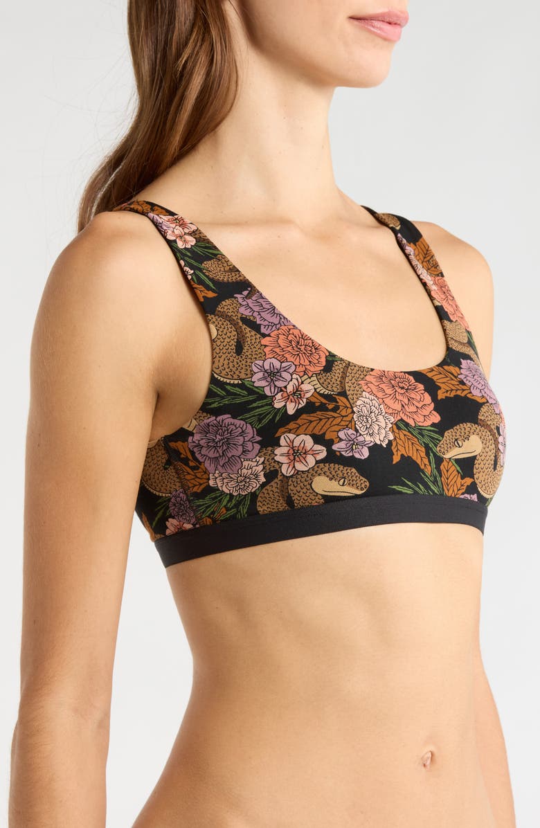 MeUndies Print Bralette, Alternate, color, Garden Snake