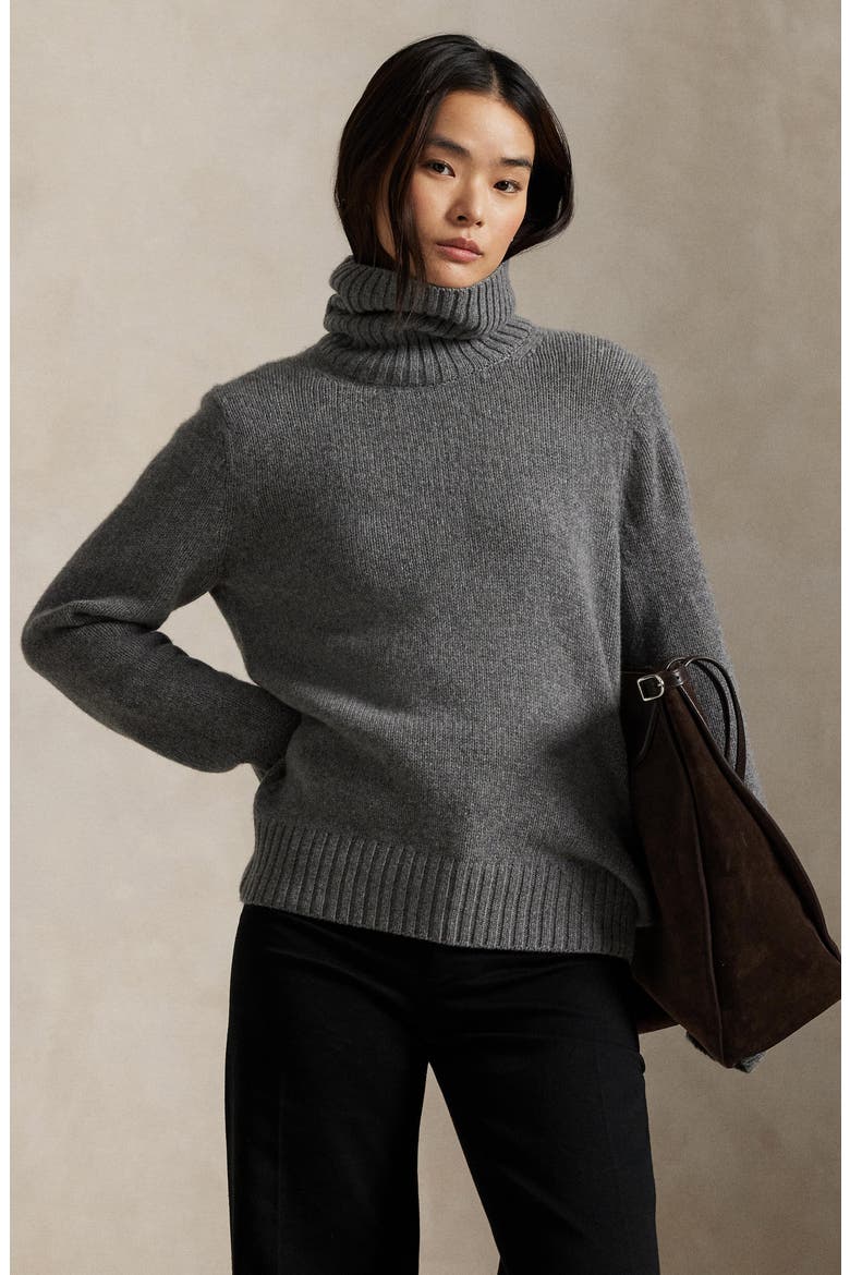 Wool Turtleneck Sweater, Alternate, color, FLANNEL GREY HEATHER