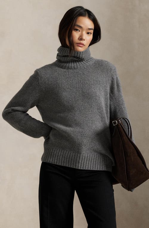 Polo Ralph Lauren Wool Turtleneck Sweater In Gray