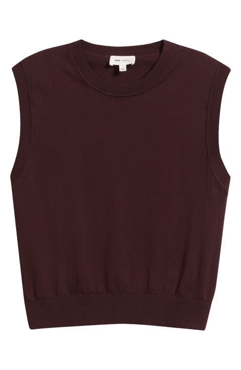 Pullover Cotton Sweater Vest