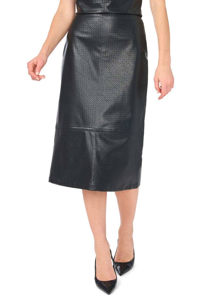 Faux Leather Pencil Skirt, Main, color, RICH BLACK