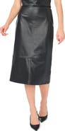 Halogen® Faux Leather Pencil Skirt