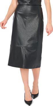 Halogen® Faux Leather Pencil Skirt