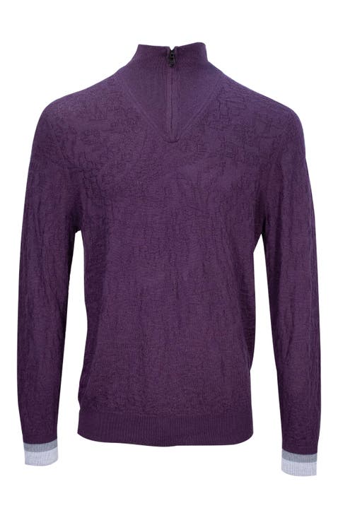 Quinn Quarter Zip Merino Wool Sweater