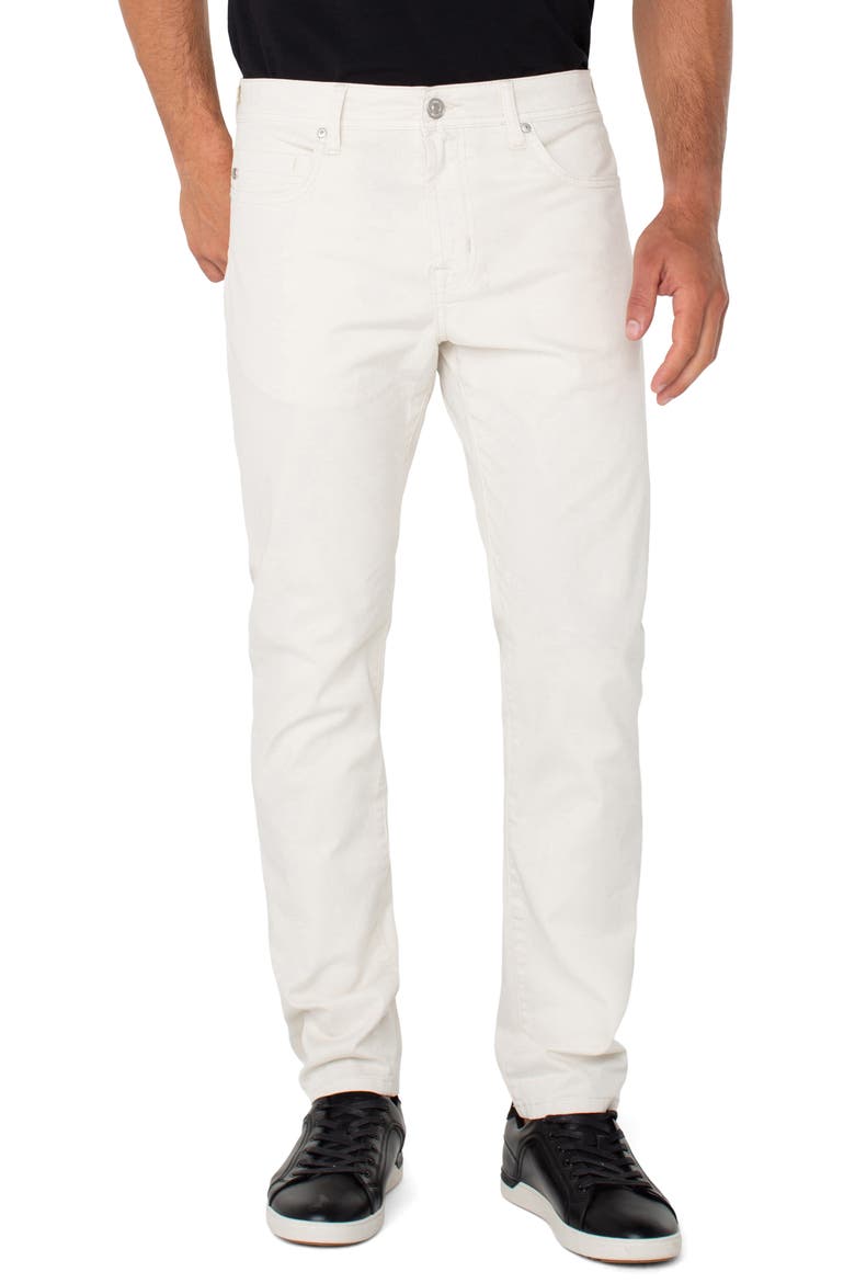 Liverpool Kingston Modern Straight Leg Twill Pants, Main, color, STONE