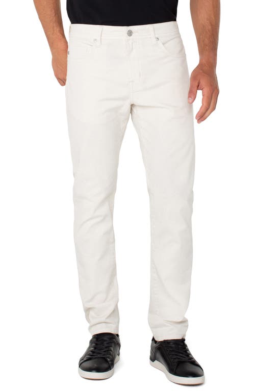 Liverpool Kingston Modern Straight Leg Twill Pants In Stone