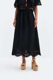 Malina Chara Broderie Anglais Maxi Skirt