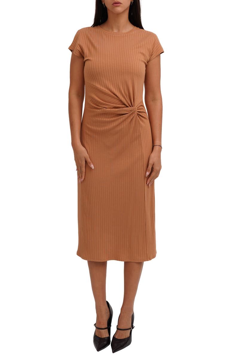 CYRUS Short Sleeve Rib Knit Dress, Main, color, 