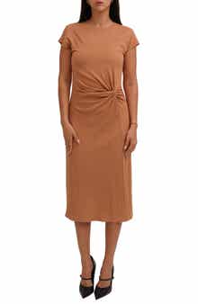 CYRUS Short Sleeve Rib Knit Dress