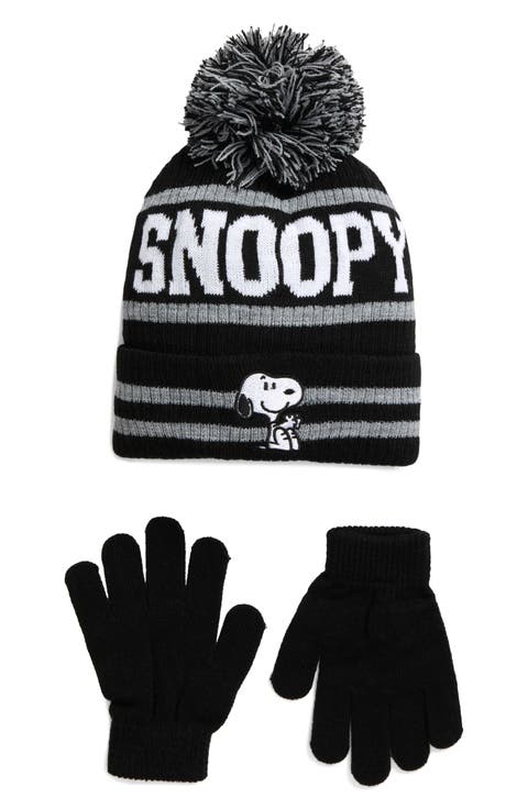 Kids' Peanuts Snoopy 2-Piece Beanie & Gloves Set