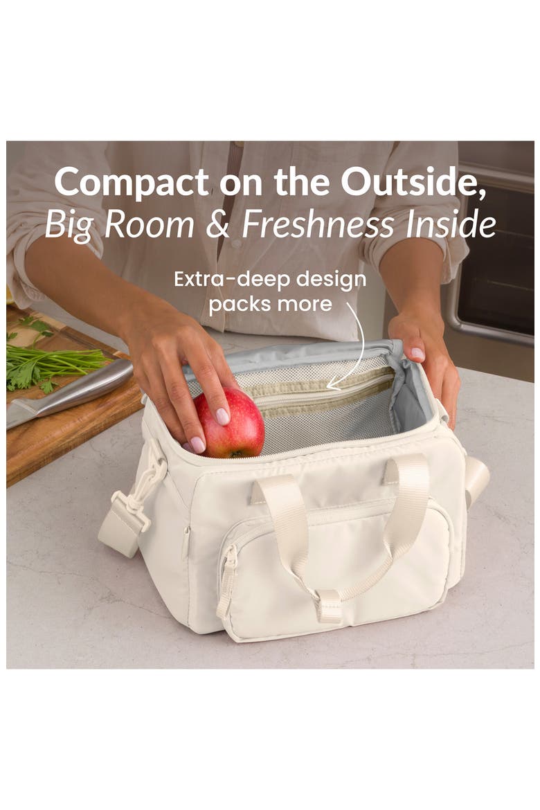 Large Insulated Lunch Bag, Alternate, color, BONE