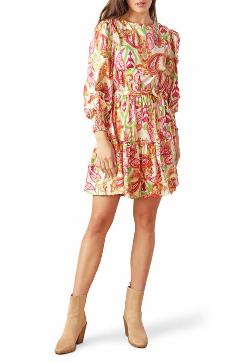 Long Sleeve Fit & Flare Minidress