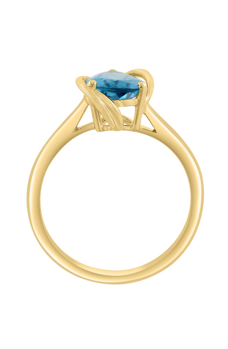 EFFY Pear Cut London Blue Topaz & Diamond Ring, Alternate, color, Blue