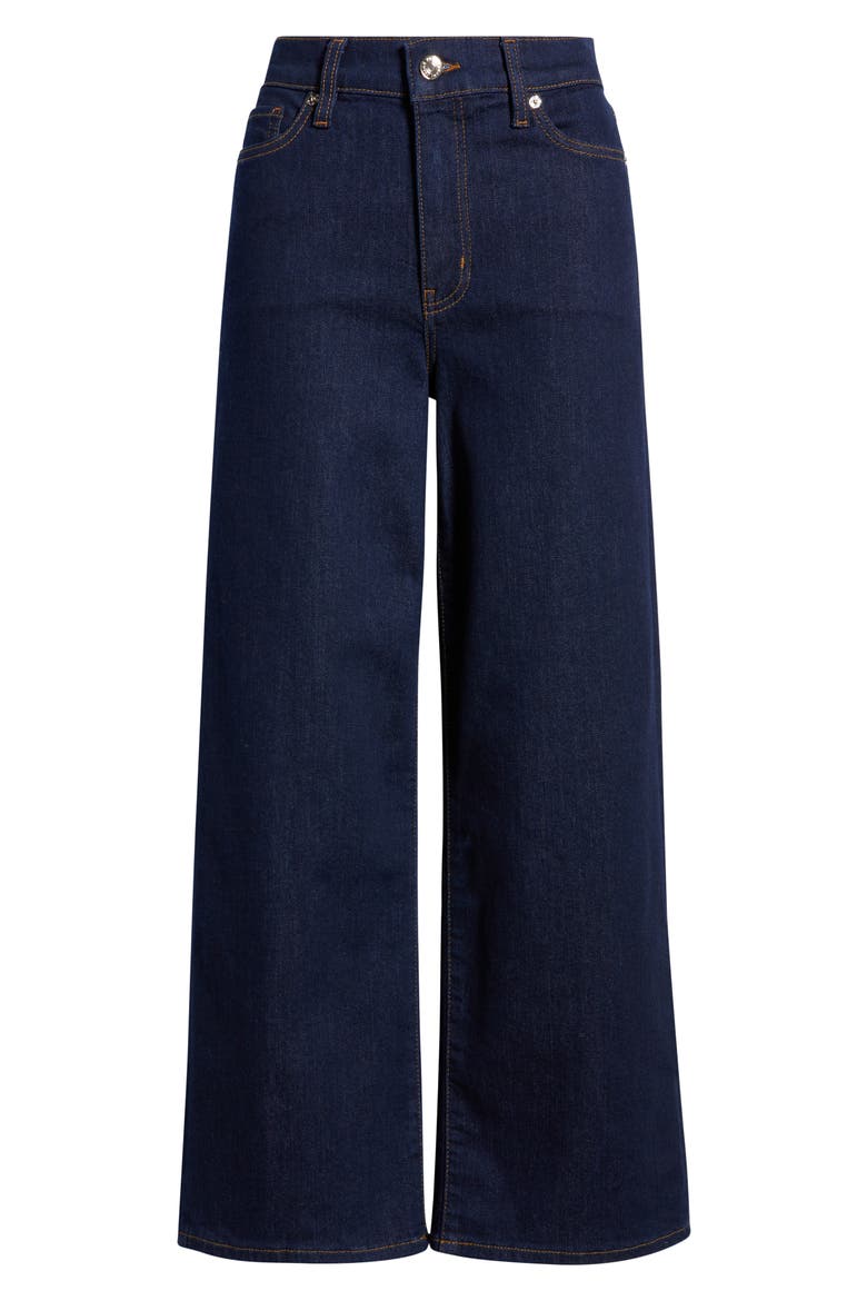 Le Slim Palazzo High Waist Crop Wide Leg Jeans, Alternate, color, RINSE