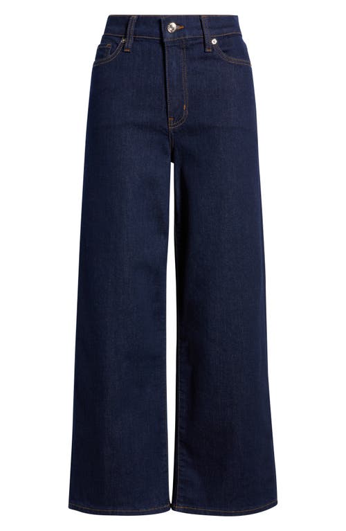 Frame Le Slim Palazzo High Waist Crop Wide Leg Jeans In Blue