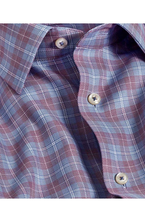 David Donahue Trim Fit Exploded Check Cotton Dress Shirt In Multi