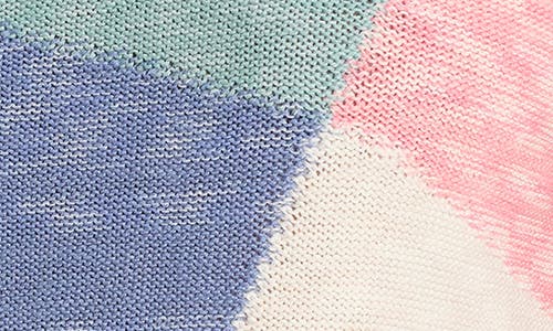 Nic + Zoe Nic+zoe Color Crossing Colorblock Cotton Blend Sweater In Blue Multi