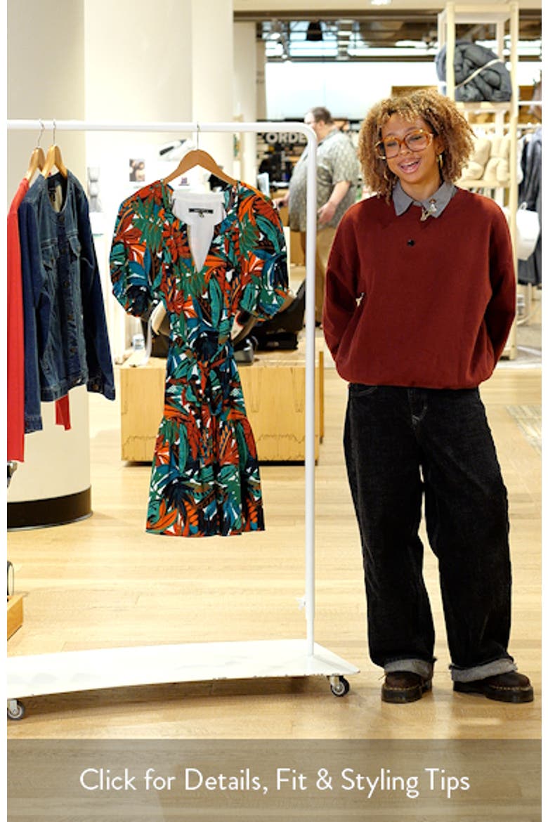 Botanical Print A-Line Dress video