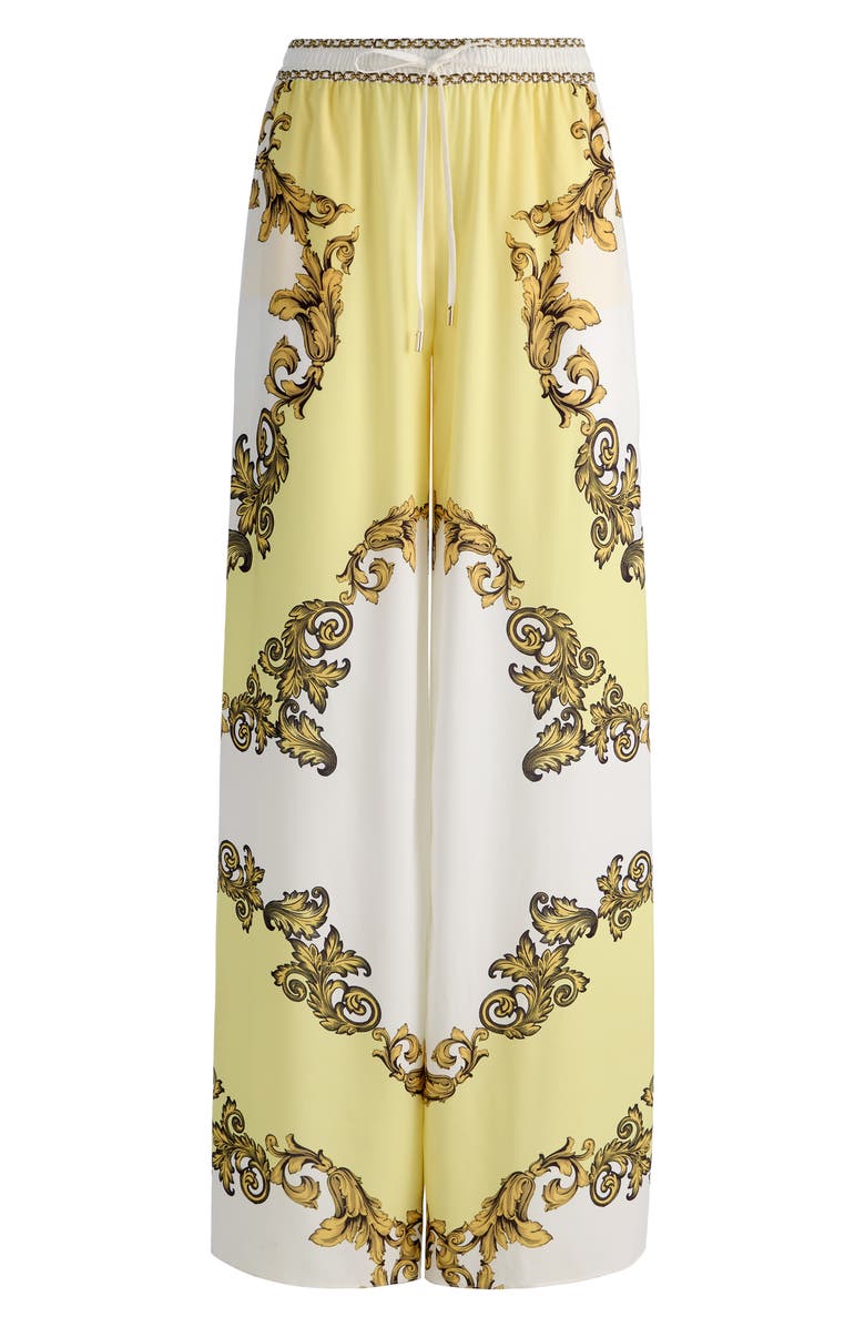 Alice + Olivia Ojai Print Palazzo Pants, Alternate, color, Golden Coast