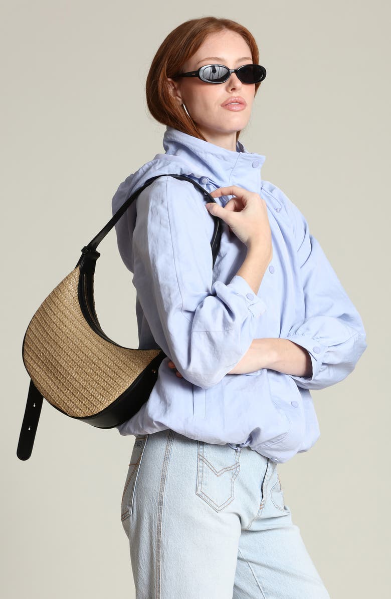 Avec Les Filles Balloon Bomber Jacket, Alternate, color, Periwinkle