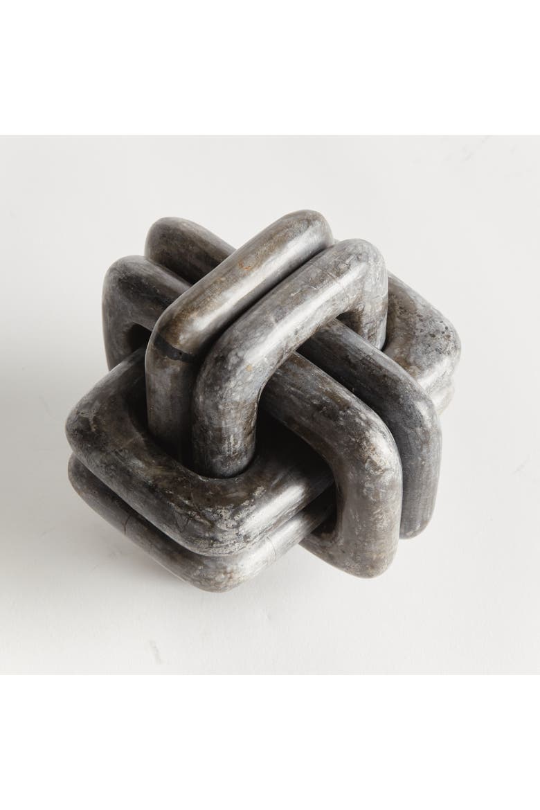 Knot Marble Sculpture - Gray Marble Accent Piece, Alternate, color, Gray