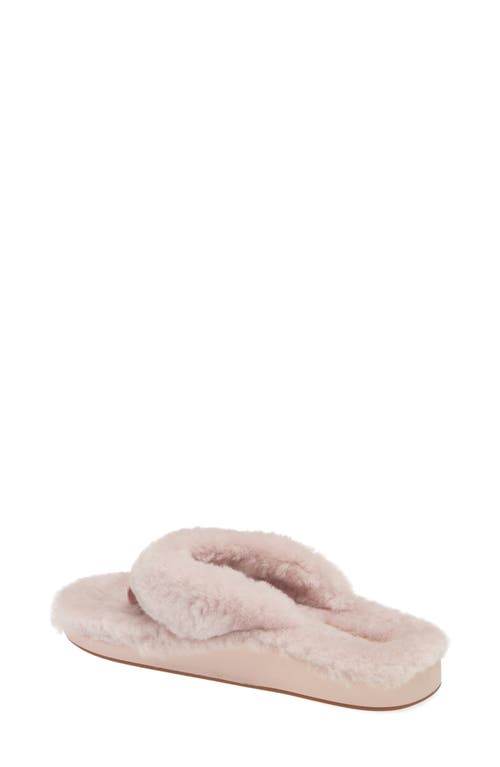 Olukai Kipea Heu Genuine Shearling Slide Sandal In Pink