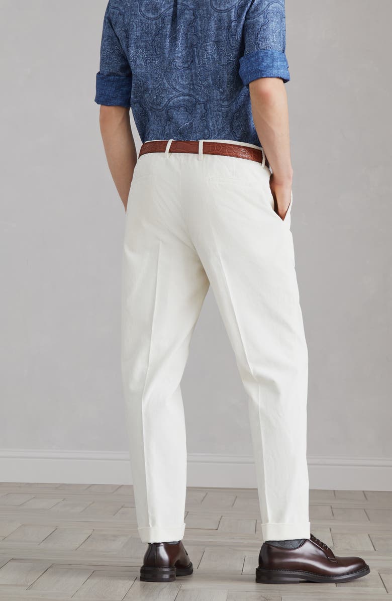 Brunello Cucinelli Leisure fit trousers with pleats, Alternate, color, 