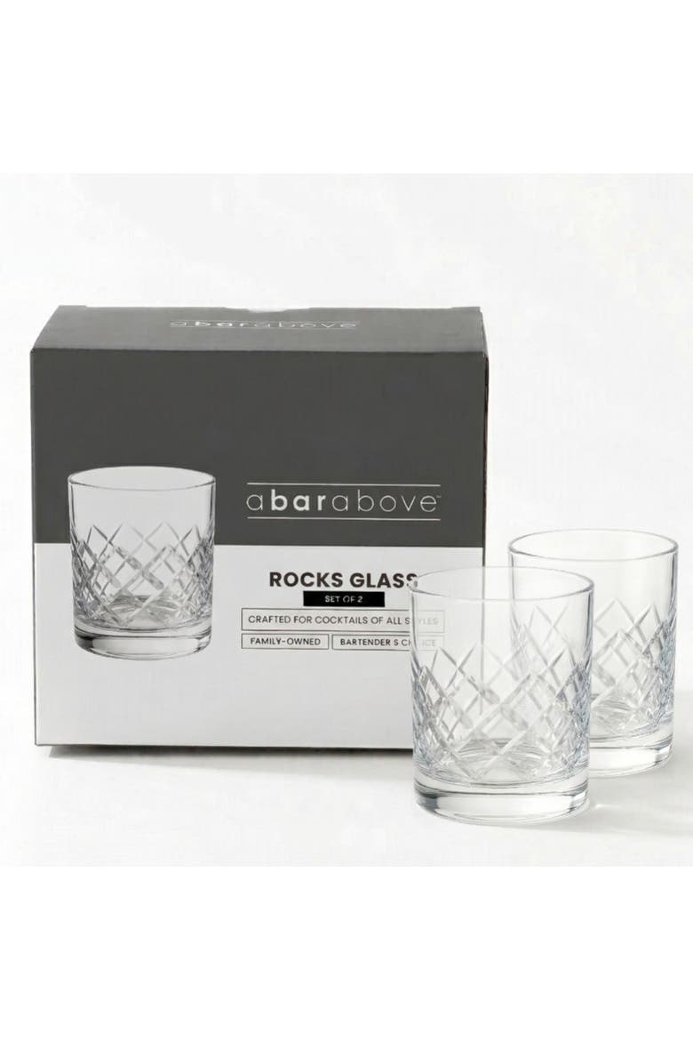 Diamond Cut Rocks Glass, Main, color, Clear