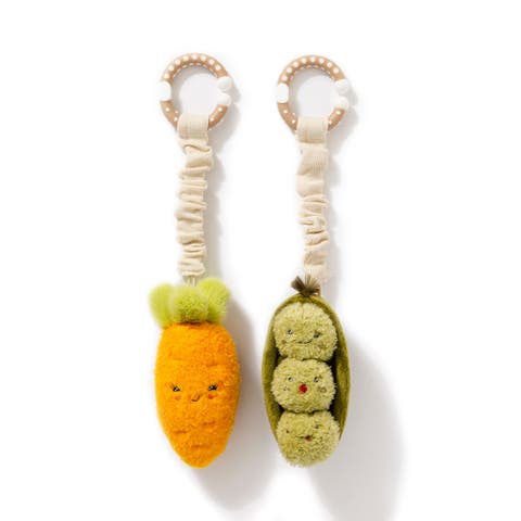 2Pk Mini Market Stroller Toys - Carrot & Green Peas