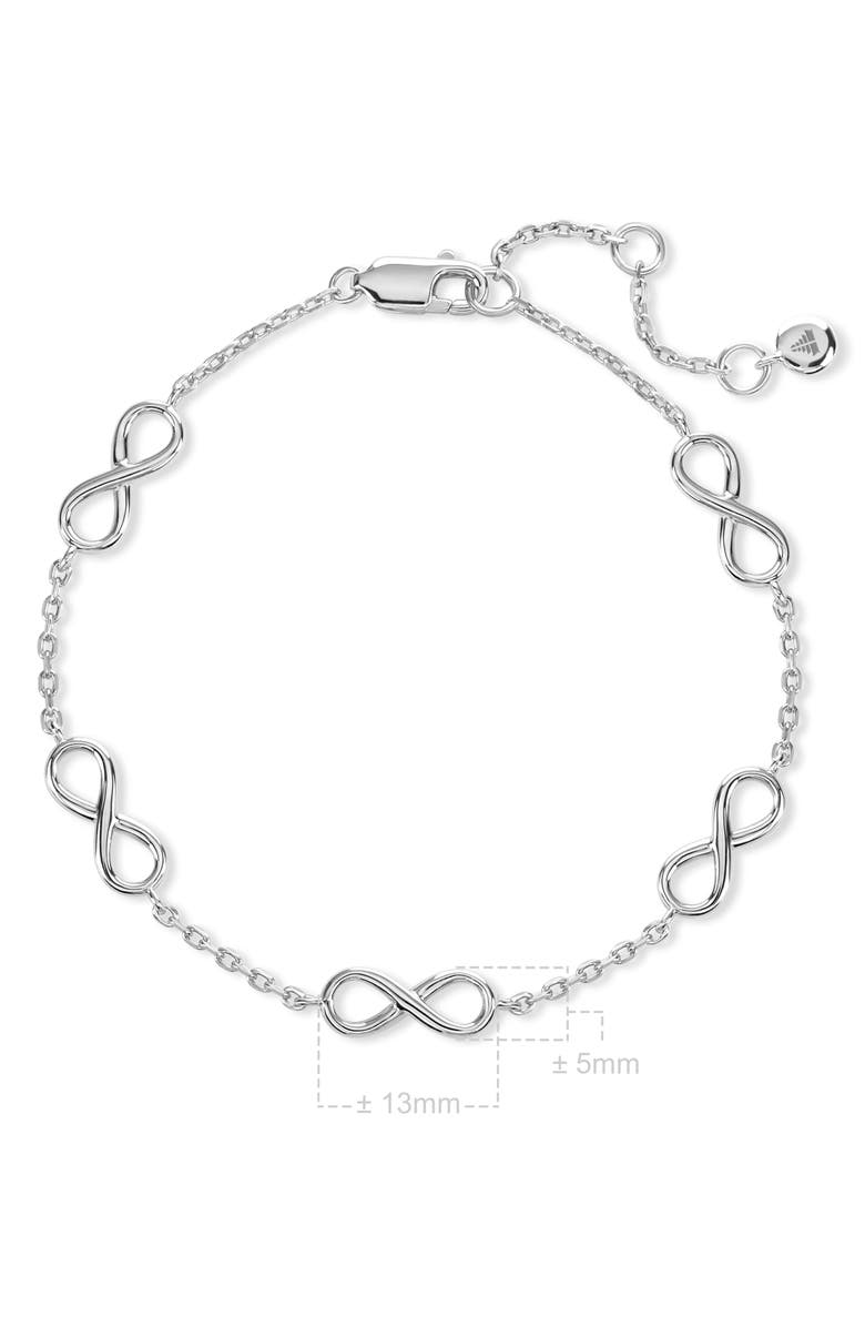 DEVATA Infinity Charm Bracelet, Alternate, color, Silver