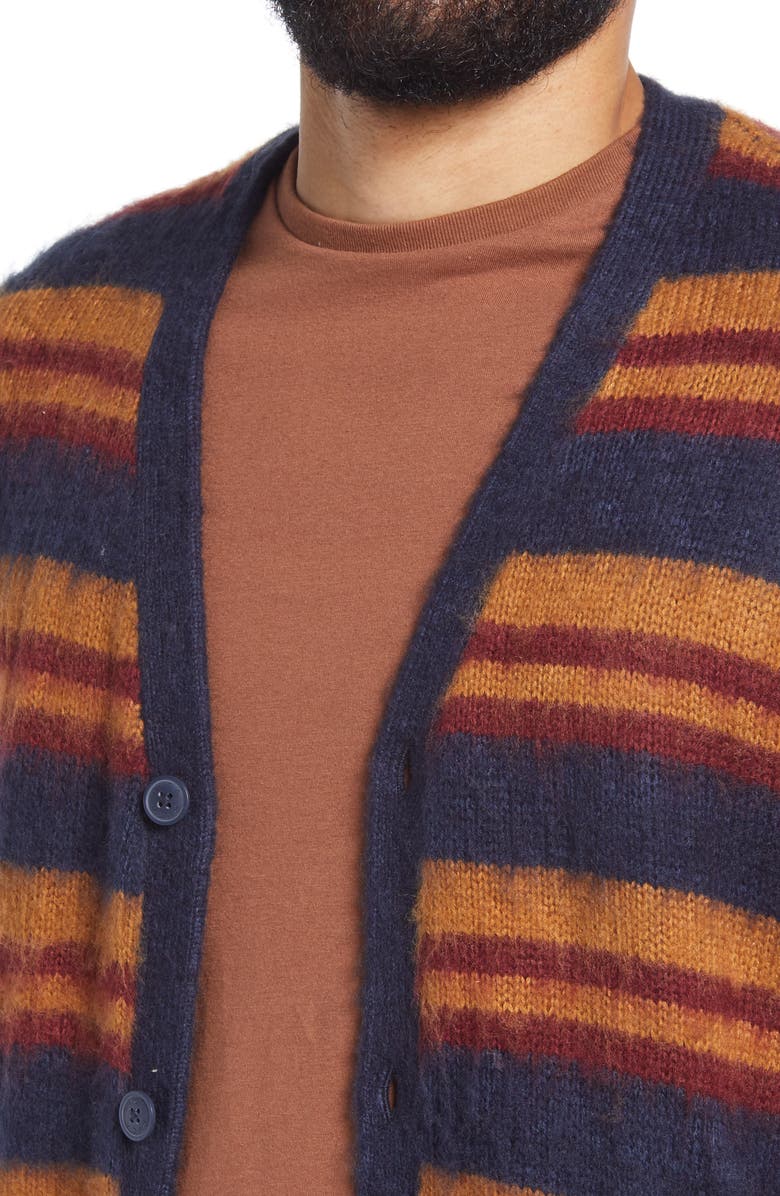 RVCA Men's Noah Stripe Cardigan, Alternate, color, 