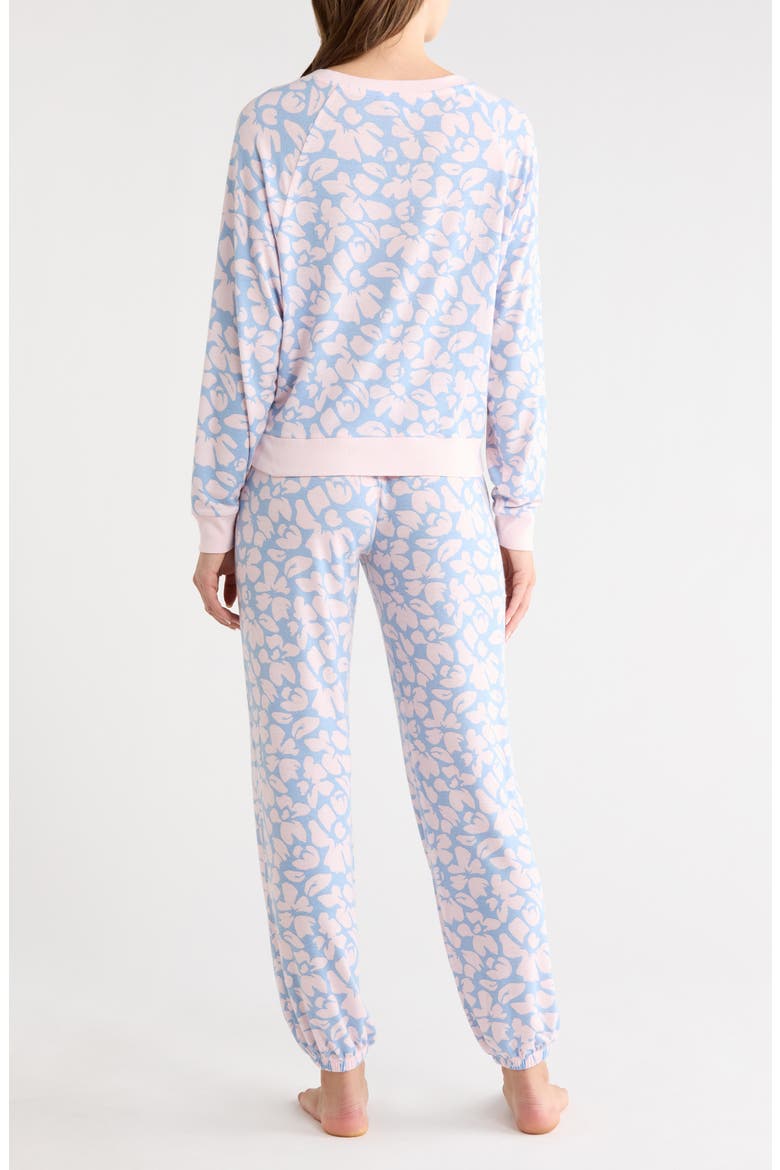 Star Seeker Brushed Jersey Pajamas, Alternate, color, PINK FLOWERS