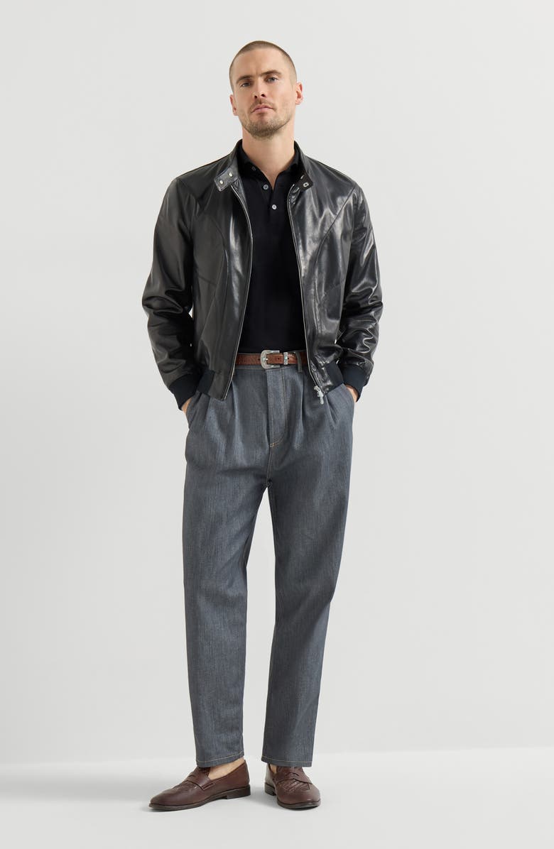 Brunello Cucinelli Polo-style sweater, Alternate, color, Black