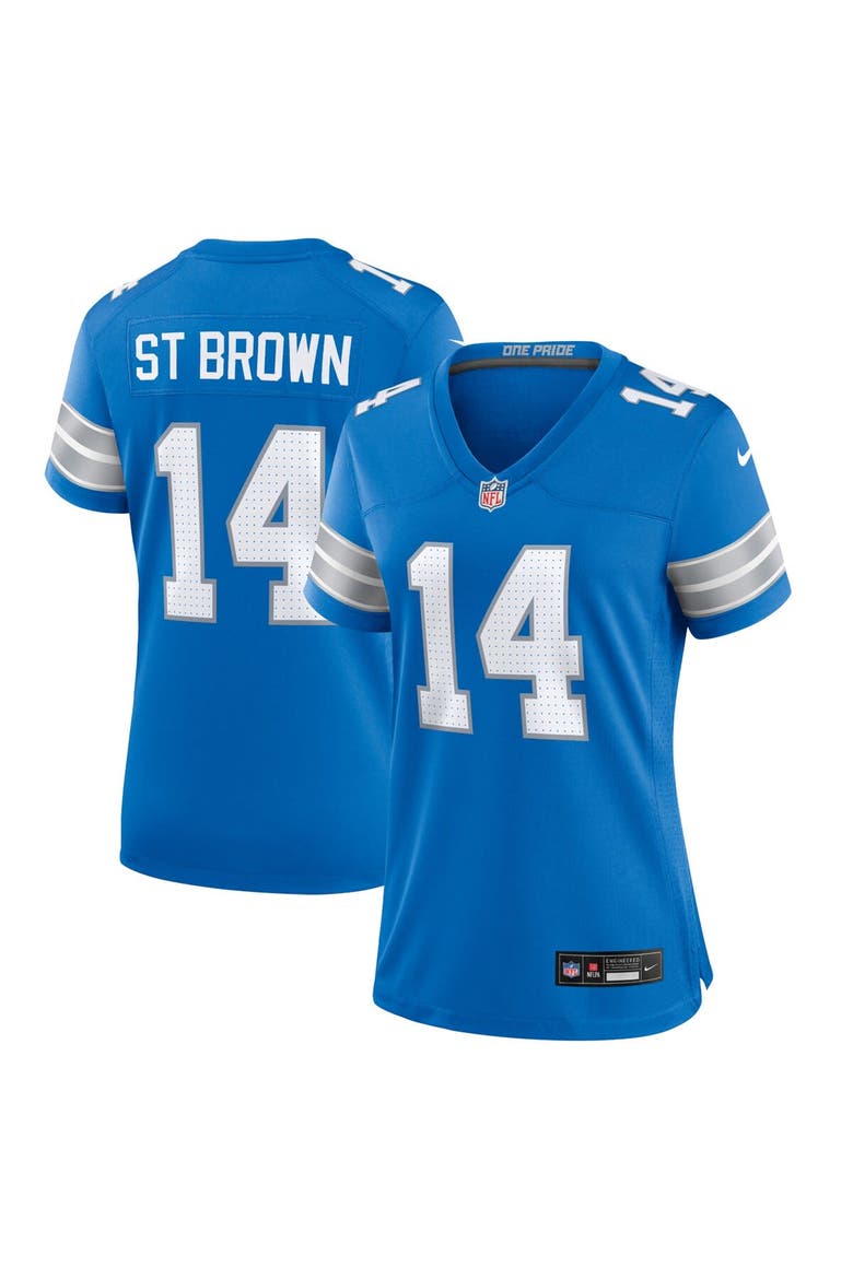 Women's Nike Amon-Ra St. Brown Blue Detroit Lions Team Game Jersey, Main, color, Blue
