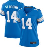 Nike Women's Nike Amon-Ra St. Brown Blue Detroit Lions Team Game Jersey