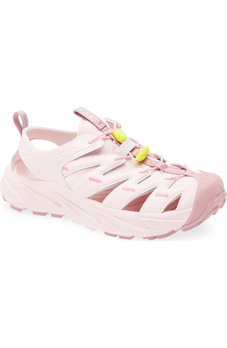 HOKA Hopara Hiking Sandal, Main, color, Rose Tea / Neon Rose