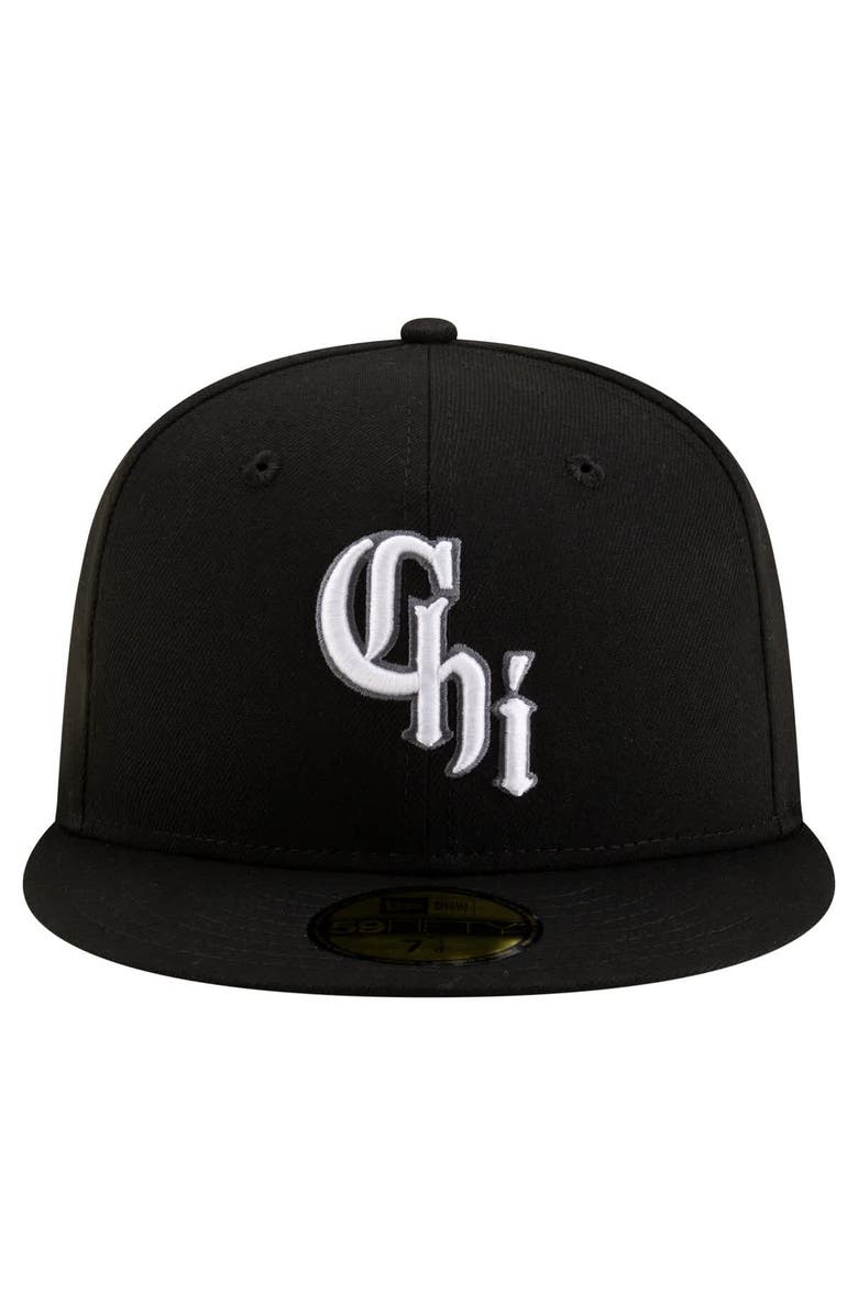 New Era Men's New Era Black Chicago White Sox 125th Anniversary 59FIFTY Snapback Hat, Alternate, color, Black
